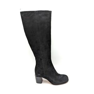 Vince Maggie Black Suede Boots Size 36.5 Size 6.5